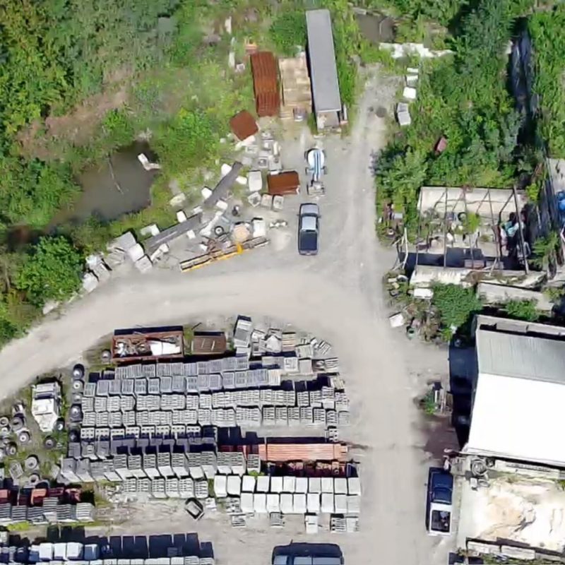 about riverview block aerial shot